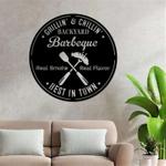 personalized barbeque metal sign real smoke real flavor best in town backyard barbecue sign home decor house warming gift 0