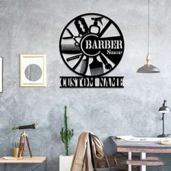 personalized barber shop sign hair salon sign hair stylist name sign home decor barber gifts 1