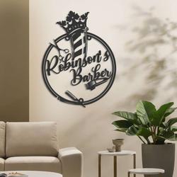 personalized barber shop sign hair stylist sign barber decor decoration for room 1