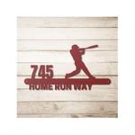 personalized baseball player address sign realtor house number plaque custom metal sign 0