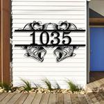 personalized bass fishing modern address sign house number plaque custom metal sign 0