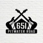 personalized bass guitar address sign guitar player music band house number plaque custom metal sign 0