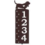 personalized basset hound paw prints address sign house number plaque custom metal sign 0
