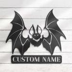 personalized bat dracula metal sign halloween decoration for home 0