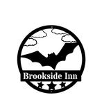 personalized bat monogram metal sign halloween sign halloween decoration for home 0