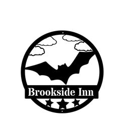 personalized bat monogram metal sign halloween sign halloween decoration for home 1