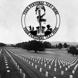 personalized battlefield cross sign fallen soldier military remembrance veteran day patriotic decor gift custom metal sign 3