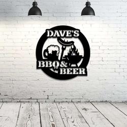 personalized bbq and beer sign beer lover gifts grill sign outdoor backyard decor dad gifts 1