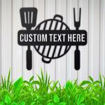 personalized bbq sign bar and grill sign metal grilling sign kitchen home decor dad mom gifts 0