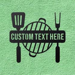 personalized bbq sign bar and grill sign metal grilling sign kitchen home decor dad mom gifts 2