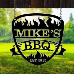 personalized bbq sign grill sign smoke shack sign smokehouse decor home outdoor kitchen backyard decoration gifts for dad 1