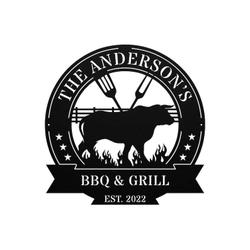 personalized bbq sign grilling sign grill barbecue custom metal signs outdoor backyard decor gifts for dad 1