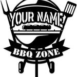 personalized bbq zone signs grill sign barbecue metal sign kitchen decor backyard patio deck man cave decor 0