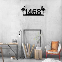 personalized beach flamingo palm tree address sign custom metal signs 2