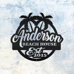 personalized beach house sign palm trees sign poolside paradise sign pool oasis sign pool house decor pool gift 0