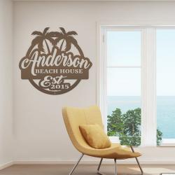 personalized beach house sign palm trees sign poolside paradise sign pool oasis sign pool house decor pool gift 1