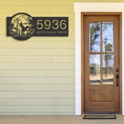 personalized beagle address custom metal sign 1