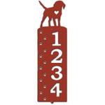 personalized beagle paw prints address sign house number plaque custom metal sign 0