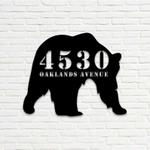 personalized bear lovers address sign bear house number plaque custom metal sign 0