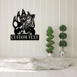 personalized bear paw address sign grizzly bear claw wildlife house number plaque custom metal sign 3