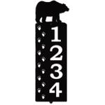 personalized bear tracks lodge decor address sign house number plaque custom metal sign 0