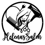 personalized beauty salon hair stylist business sign with woman face custom metal sign 0
