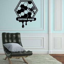 personalized bee hive honey bee farm gardendecorative custom metal sign 1