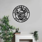 personalized beehive business garden decorative custom metal sign 0