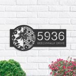 personalized beehive flowers honeycomb honey farm address sign custom metal signs 0
