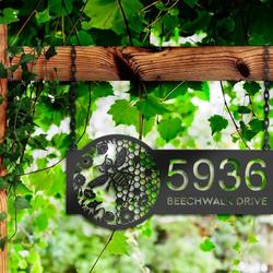 personalized beehive flowers honeycomb honey farm address sign custom metal signs 2