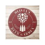 personalized beer garden brewery home brew decorative custom metal sign housewarming gift 0