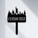 personalized bigfoot garden stake bigfoot lover sign gardener custom metal sign yard decor 0