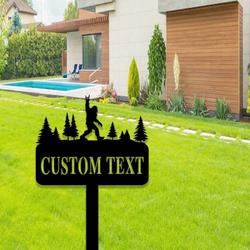 personalized bigfoot garden stake bigfoot lover sign gardener custom metal sign yard decor 2