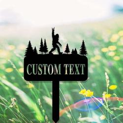 personalized bigfoot garden stake bigfoot lover sign gardener custom metal sign yard decor 5
