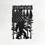personalized bigfoot name sign decoration for room custom metal signs 0