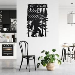 personalized bigfoot name sign decoration for room custom metal signs 1