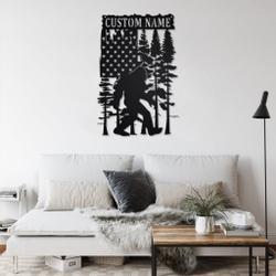 personalized bigfoot name sign decoration for room custom metal signs 2