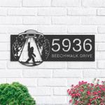 personalized bigfoot sasquatch ufo address sign custom metal signs 0