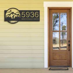 personalized bigfoot sasquatch wild life forest address sign house number plaque custom metal sign 1