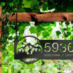 personalized bigfoot sasquatch wild life forest address sign house number plaque custom metal sign 2