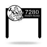 personalized bird garden yard stakes address sign house number plaque custom metal sign 0