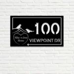 personalized bird nest couple family name address sign house number plaque custom metal sign 0