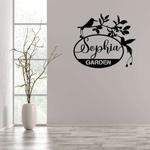 personalized bird on the tree pollinators garden decorative custom metal sign 0