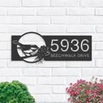 personalized bird with pinecone address sign custom metal signs 0