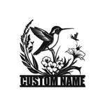 personalized birds garden hummingbird decorative custom metal sign 0
