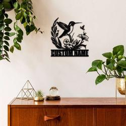 personalized birds garden hummingbird decorative custom metal sign 3