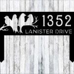 personalized birds perching yard stakes address sign house number plaque custom metal sign 0