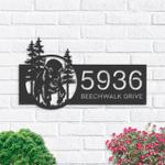 personalized bison in forest address sign custom metal signs 0