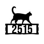 personalized black cat address sign house number plaque custom metal sign 0