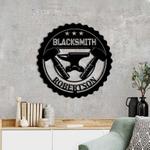 personalized blacksmith anvil hammer name sign welder gifts custom metal sign 0